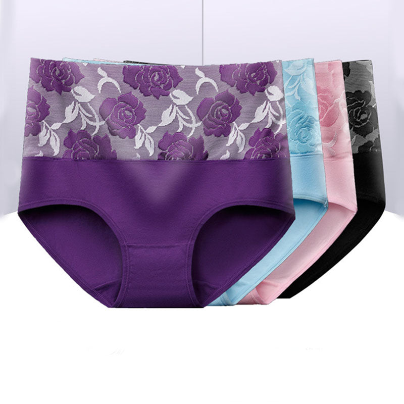 Cotton High Waisted Abdominal Underwear - skyjackerz