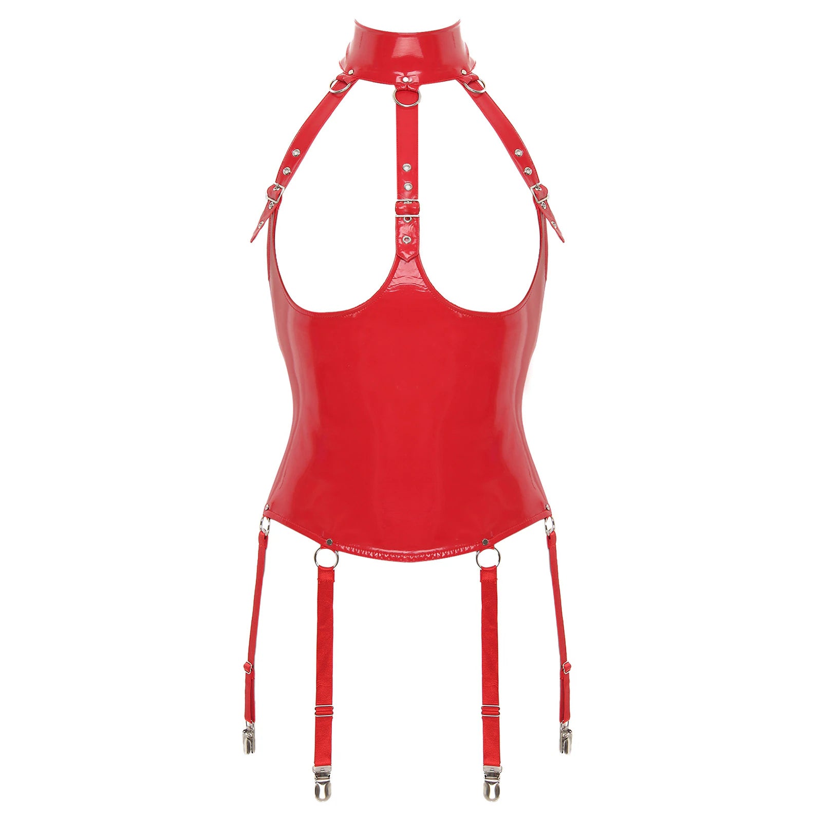 Red / S Backless Zip Vest for Women - skyjackerz
