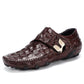 Men's Leather Crocodile Casual Shoes - skyjackerz
