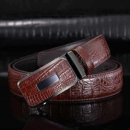 1 / 105 cm Men's Designer Automatic Genuine Leather Belt - skyjackerz