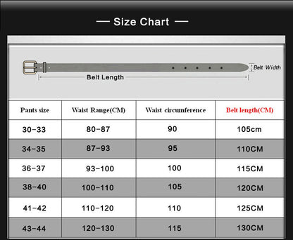 Black / 100 cm Men's Business Leather Belt - Retro Style - skyjackerz