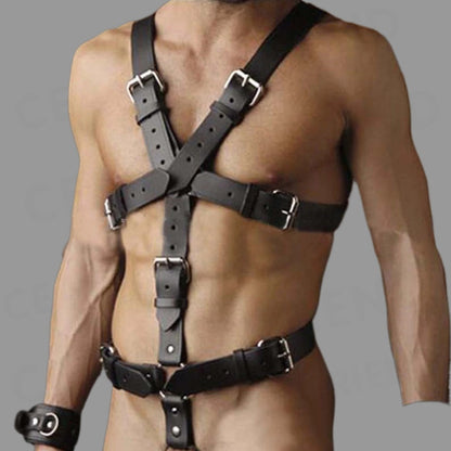 Men's Leather Punk Corset - skyjackerz