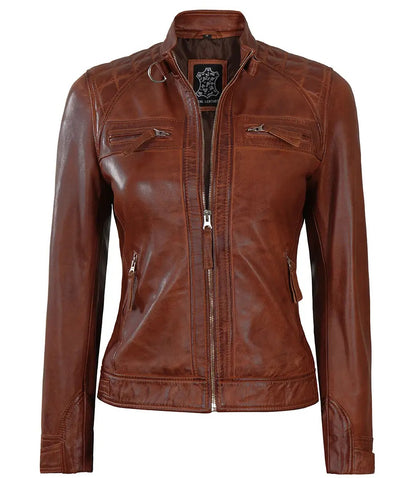 X Small Chic Quilted Racer Jacket - skyjackerz