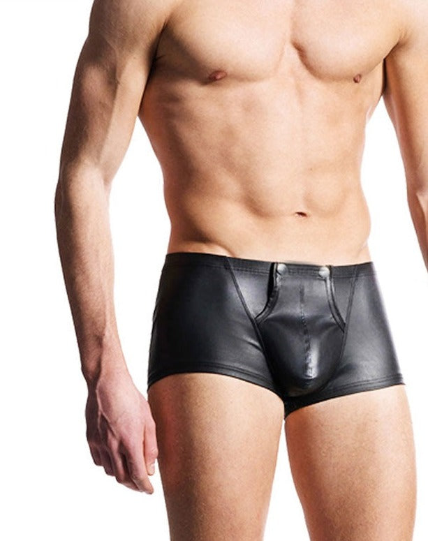Black / M Men's Sexy Button Pouch Underwear - skyjackerz