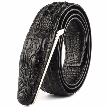 Men's Stylish Crocodile Leather Belt - skyjackerz