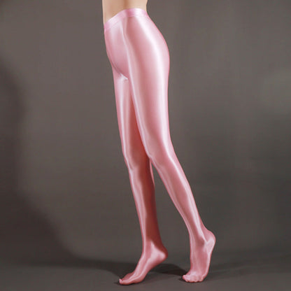 Women's Shiny Satin Sport Stockings - skyjackerz