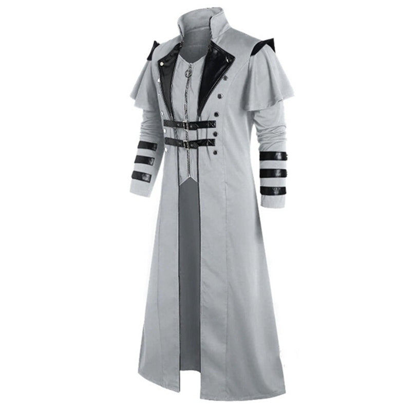Gray / S Medieval Steampunk Costume Jacket - skyjackerz