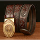 Chinese Dragon Totem Alloy Leather Belt For Men - skyjackerz