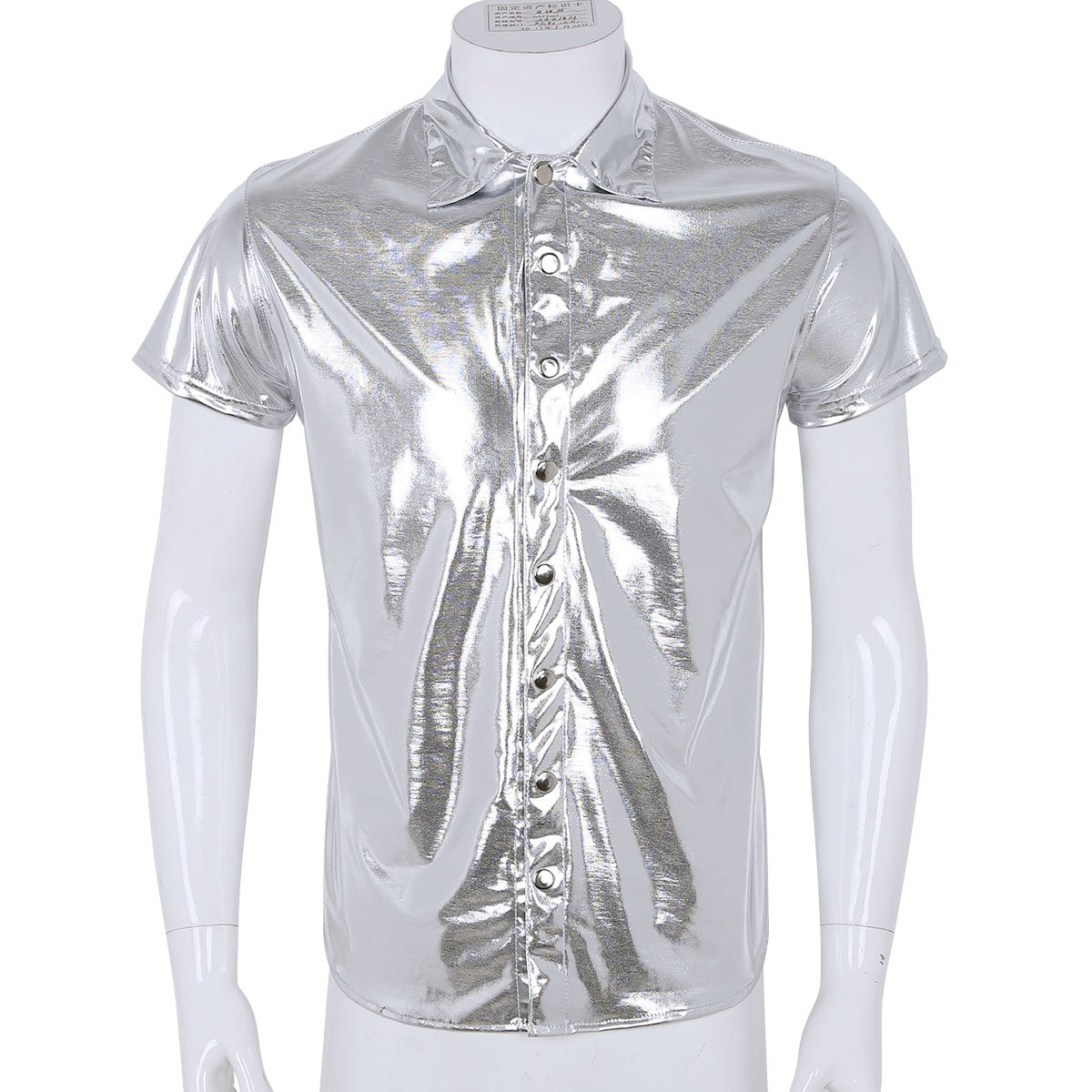 Men's Leather Metallic Club Top - skyjackerz