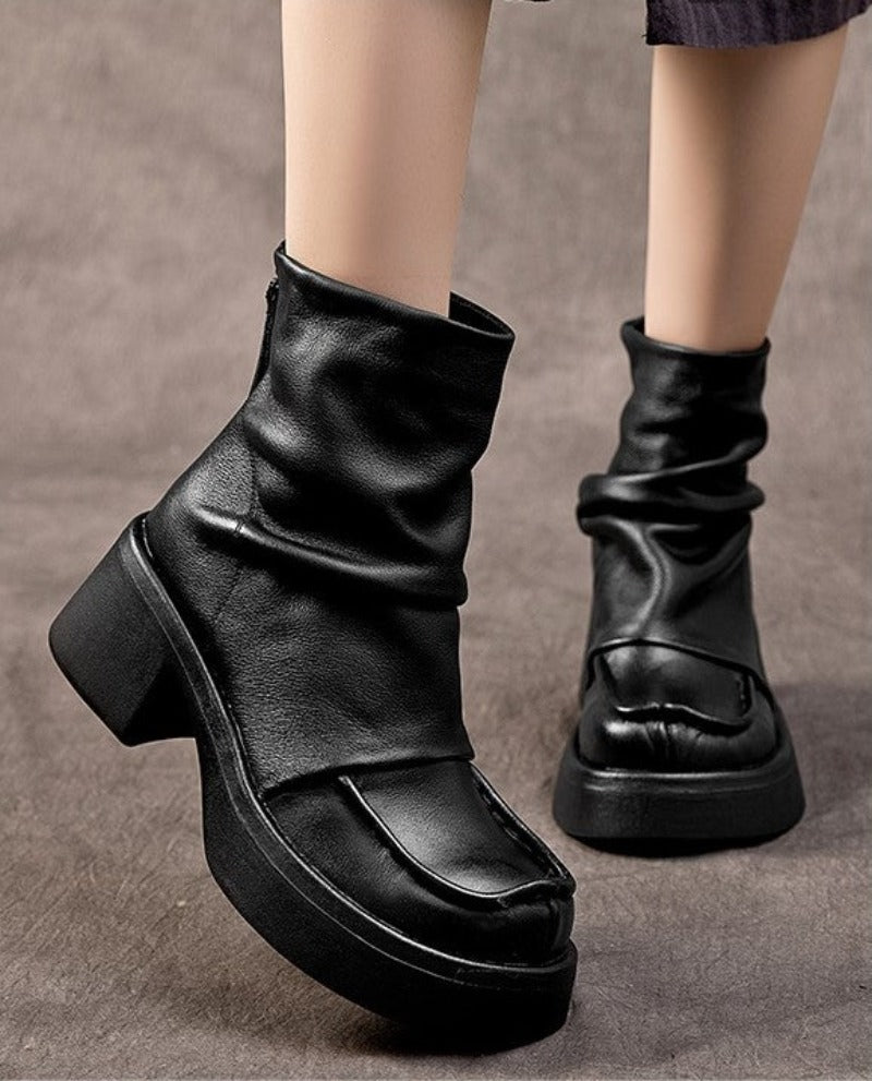 Women's Back Zipper High-Heel Boots - skyjackerz
