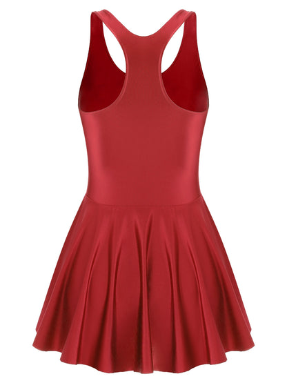 Women Leather Leotard Party Dress - skyjackerz