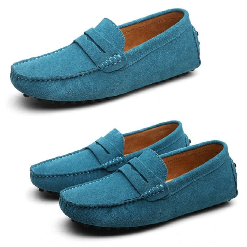 Men's Moccasins Lightweight Leather Loafers - skyjackerz