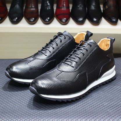 Handcrafted Genuine Leather Oxford Sneakers - skyjackerz