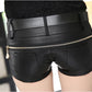 Women Biker Slim Sexy Leather Shorts - skyjackerz