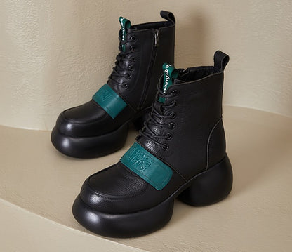 Women's Chunky High Heel Ankle Boots - skyjackerz