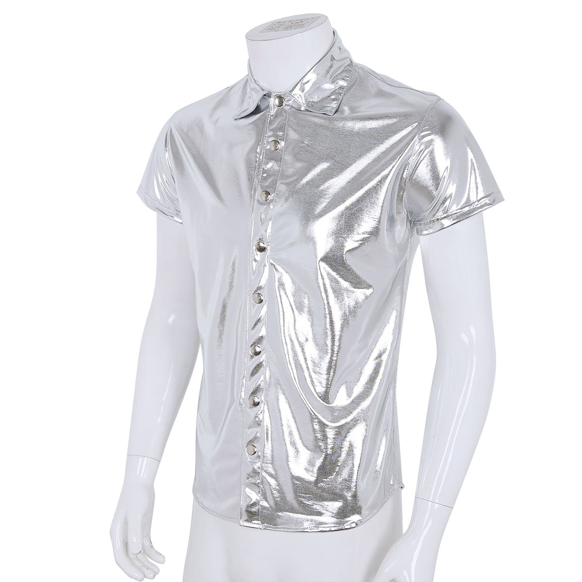 Men's Leather Metallic Club Top - skyjackerz