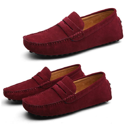 Men's Moccasins Lightweight Leather Loafers - skyjackerz