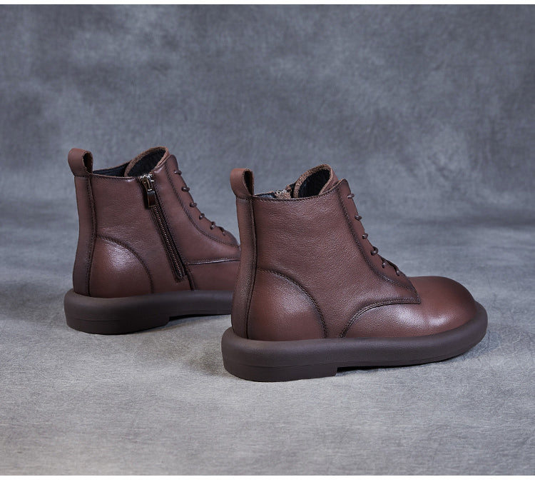 Women's Handmade Retro Leather Boots - skyjackerz