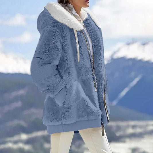 Blue / S Winter Fashion Cashmere Fleece Jacket - skyjackerz