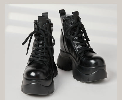Women's Real Cow Leather Retro Boots - skyjackerz