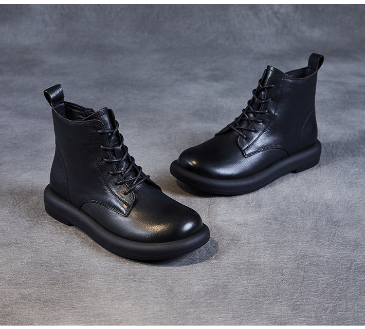 Women's Handmade Retro Leather Boots - skyjackerz