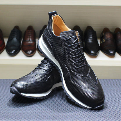 Handcrafted Genuine Leather Oxford Sneakers - skyjackerz