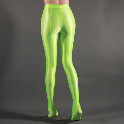 Women's Shiny Satin Sport Stockings - skyjackerz