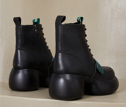 Women's Chunky High Heel Ankle Boots - skyjackerz