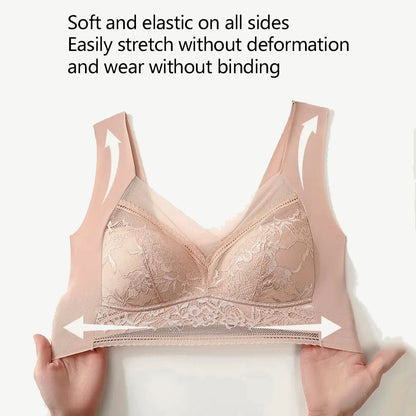 3 Pcs Women's Seamless Lace Push-Up Bra Set - skyjackerz
