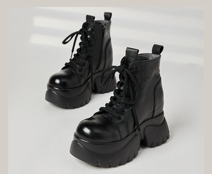 Women's Real Cow Leather Retro Boots - skyjackerz