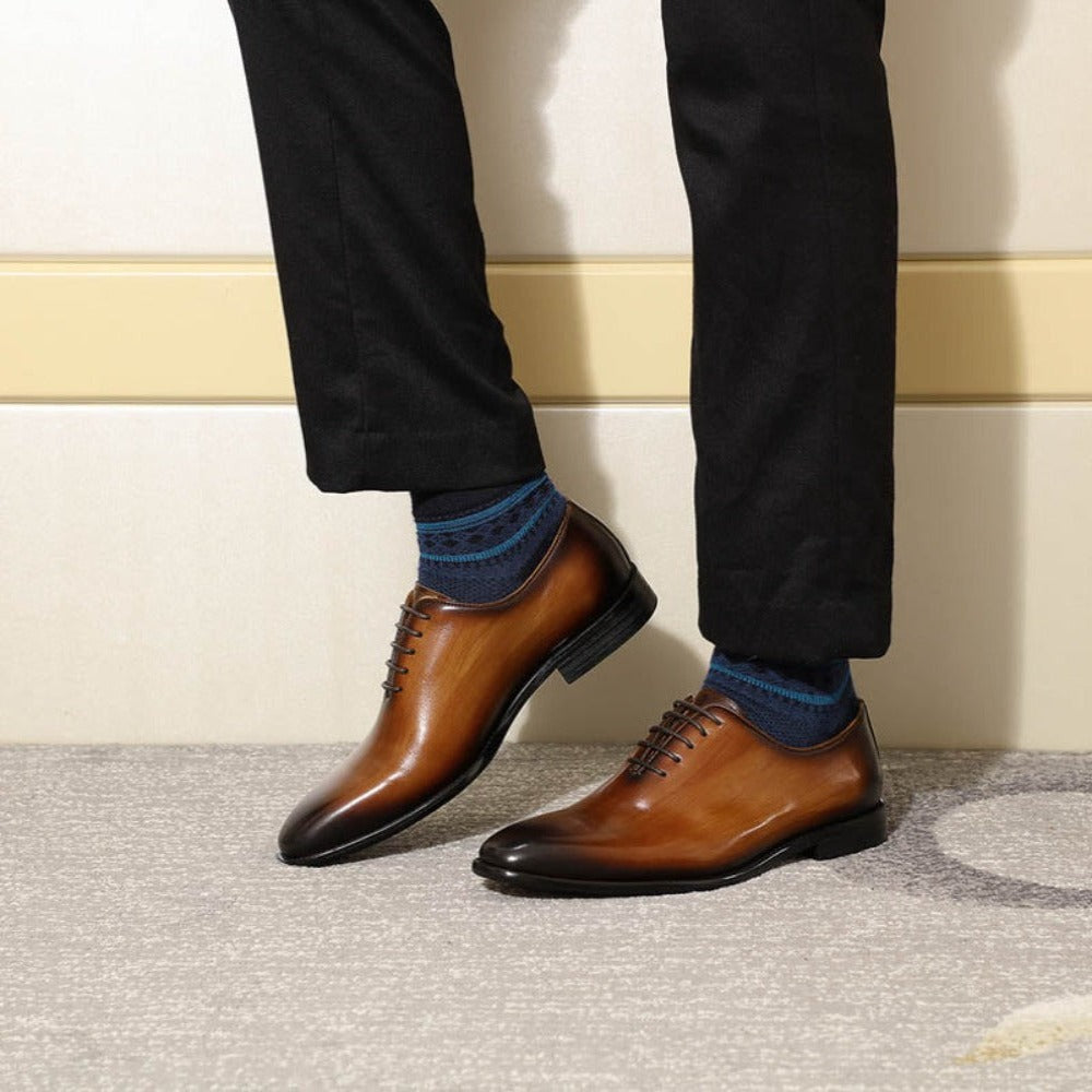 Brown / 6 Men's Soft Leather Formal Shoes - skyjackerz