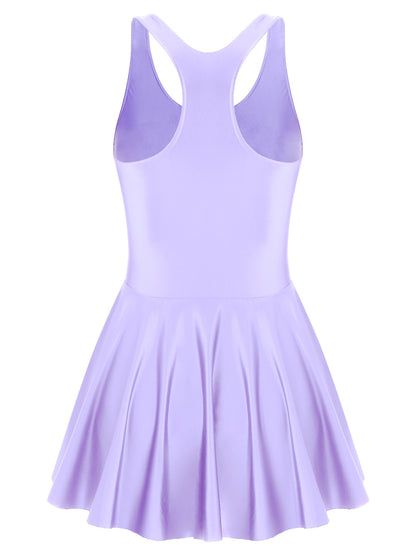 Women Leather Leotard Party Dress - skyjackerz