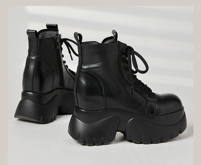 Women's Real Cow Leather Retro Boots - skyjackerz