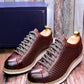 Brown / 6 Men's Premium Leather Business Sneakers - skyjackerz