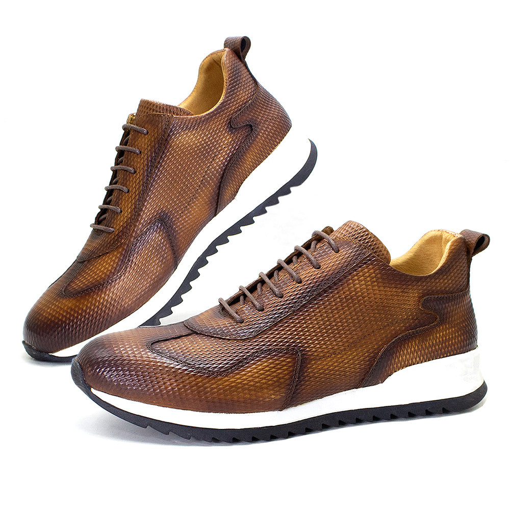 Handcrafted Genuine Leather Oxford Sneakers - skyjackerz