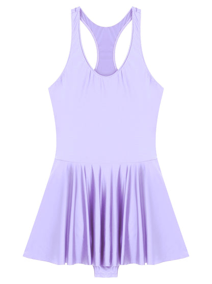 Women Leather Leotard Party Dress - skyjackerz