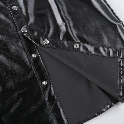 Men's Leather Metallic Club Top - skyjackerz