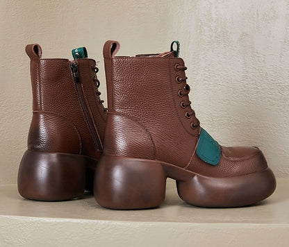 Women's Chunky High Heel Ankle Boots - skyjackerz
