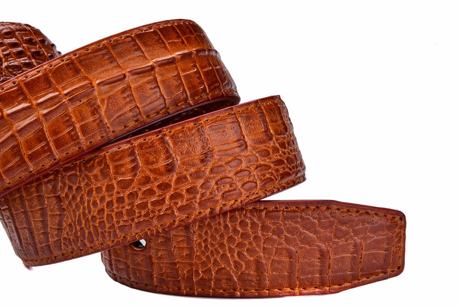 Men's Stylish Crocodile Leather Belt - skyjackerz