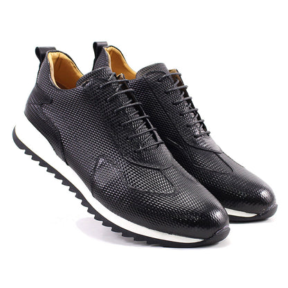 Handcrafted Genuine Leather Oxford Sneakers - skyjackerz