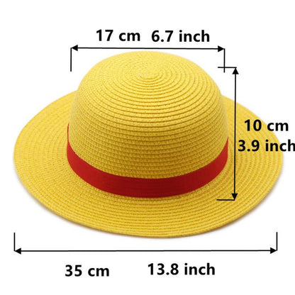 Luffy Cosplay Costume with Straw Hat - skyjackerz