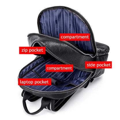 Men's Leather Waterproof Travel Bag - skyjackerz