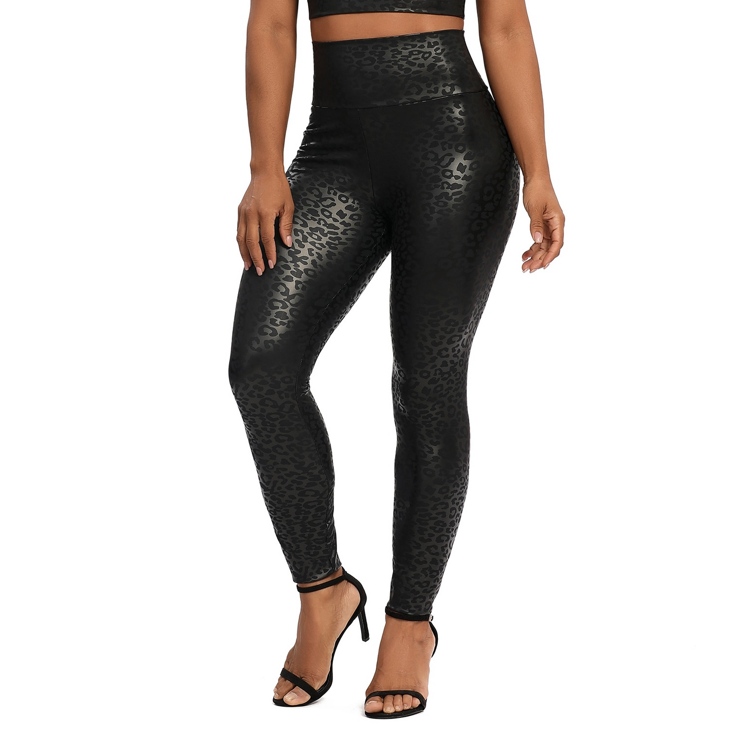 Women's High Waist Leather Pants - skyjackerz