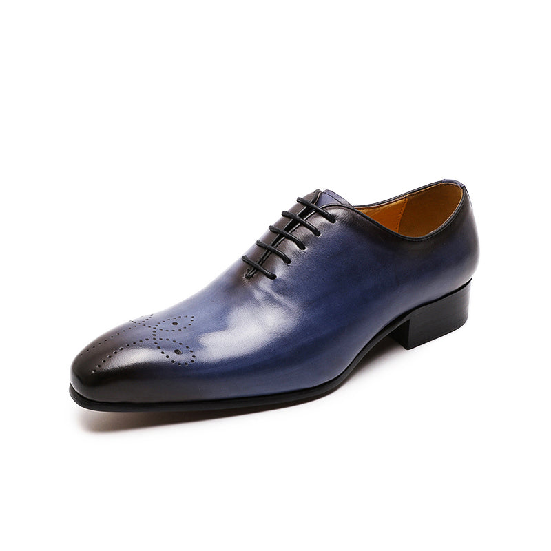 Blue / 6 Men's Timeless Handcrafted Wedding Oxfords - skyjackerz