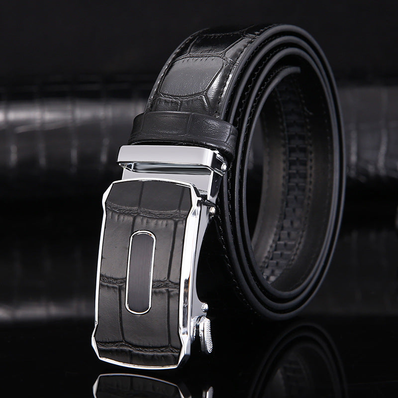 2 / 105 cm Men's Designer Automatic Leather Belt - skyjackerz