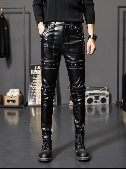 Men's Skinny Biker Club Wear Pants - skyjackerz