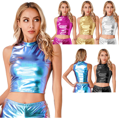 Women Sexy Sleeveless Crop Top - skyjackerz