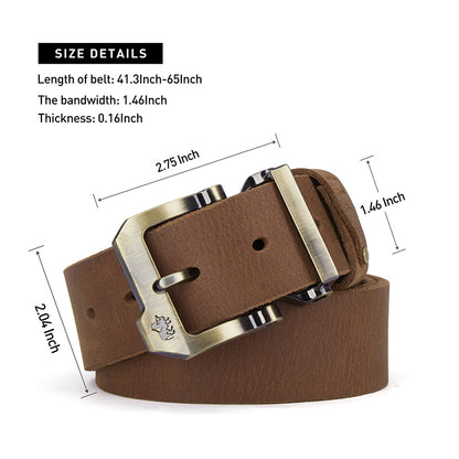 Coffee / 120 cm Men's Luxury Pin Buckle Leather Belt - skyjackerz