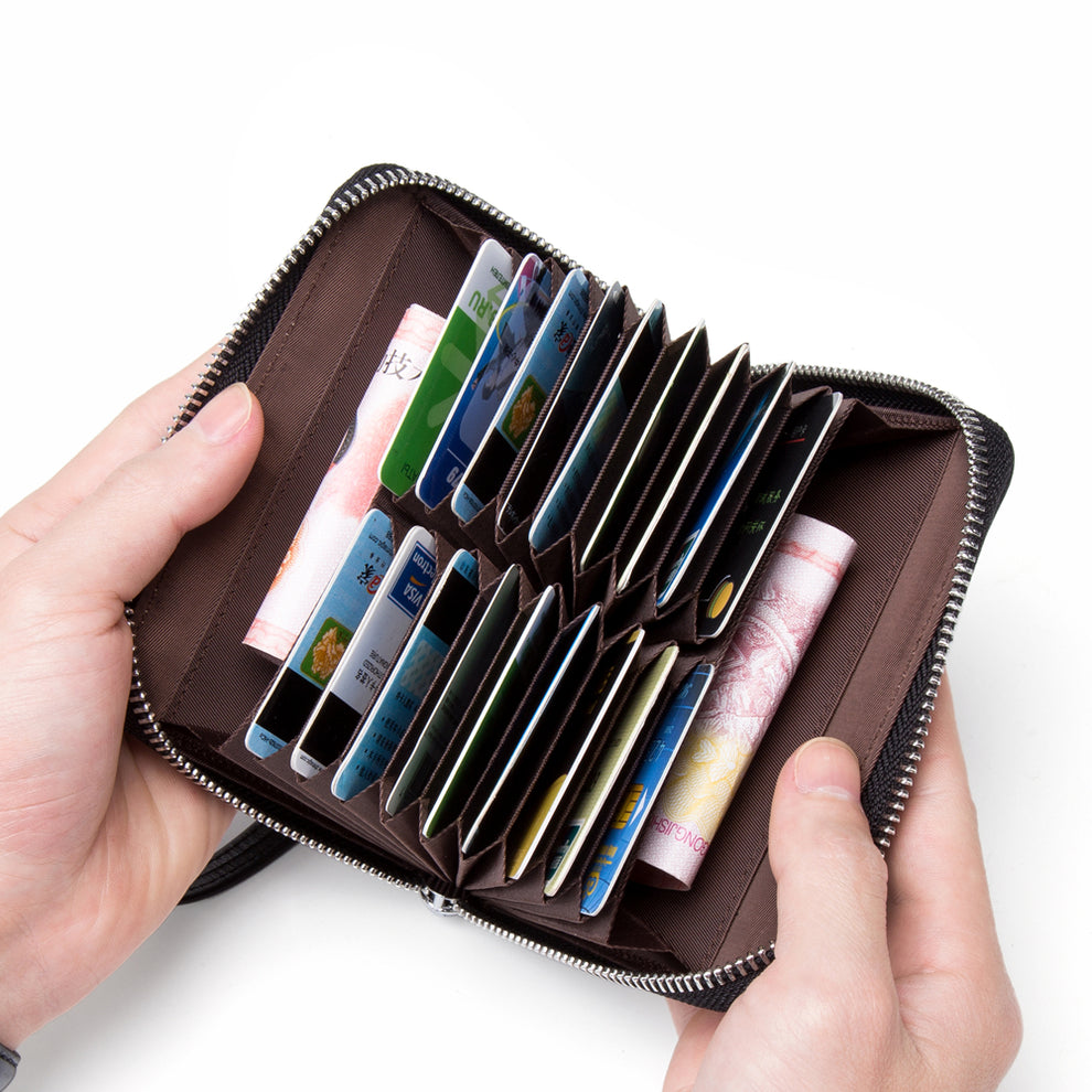Compact Card Wallet Men's Leather Compact Cards Wallet – skyjackerz