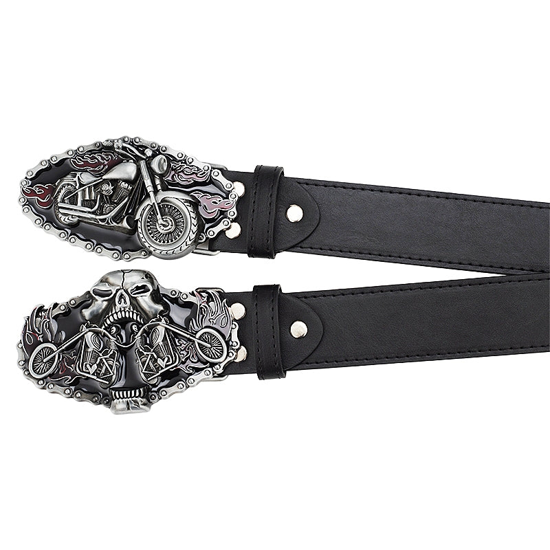Ghost Rider Blt Men's Heavy Ghost Rider Genuine Leather Belt – skyjackerz